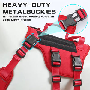 Heat-resistant Durable Nylon Tactical Service Dog Harness, Adjustable