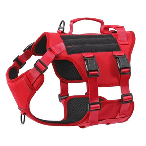 Heat-resistant Durable Nylon Tactical Service Dog Harness, Adjustable