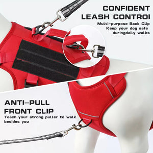 Heat-resistant Durable Nylon Tactical Service Dog Harness, Adjustable