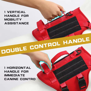 Heat-resistant Durable Nylon Tactical Service Dog Harness, Adjustable